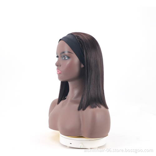 wholesale headband wigs black bobo straight hair headband wig for black women